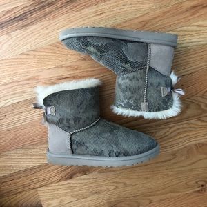 UGG Snakeskin Print Short Boots